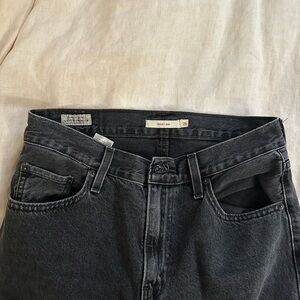Levi's Black Baggy Dad Jeans
